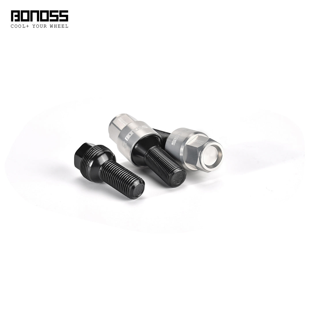 Two black bolts with silver shell on a white background, featuring the BONOSS brand.