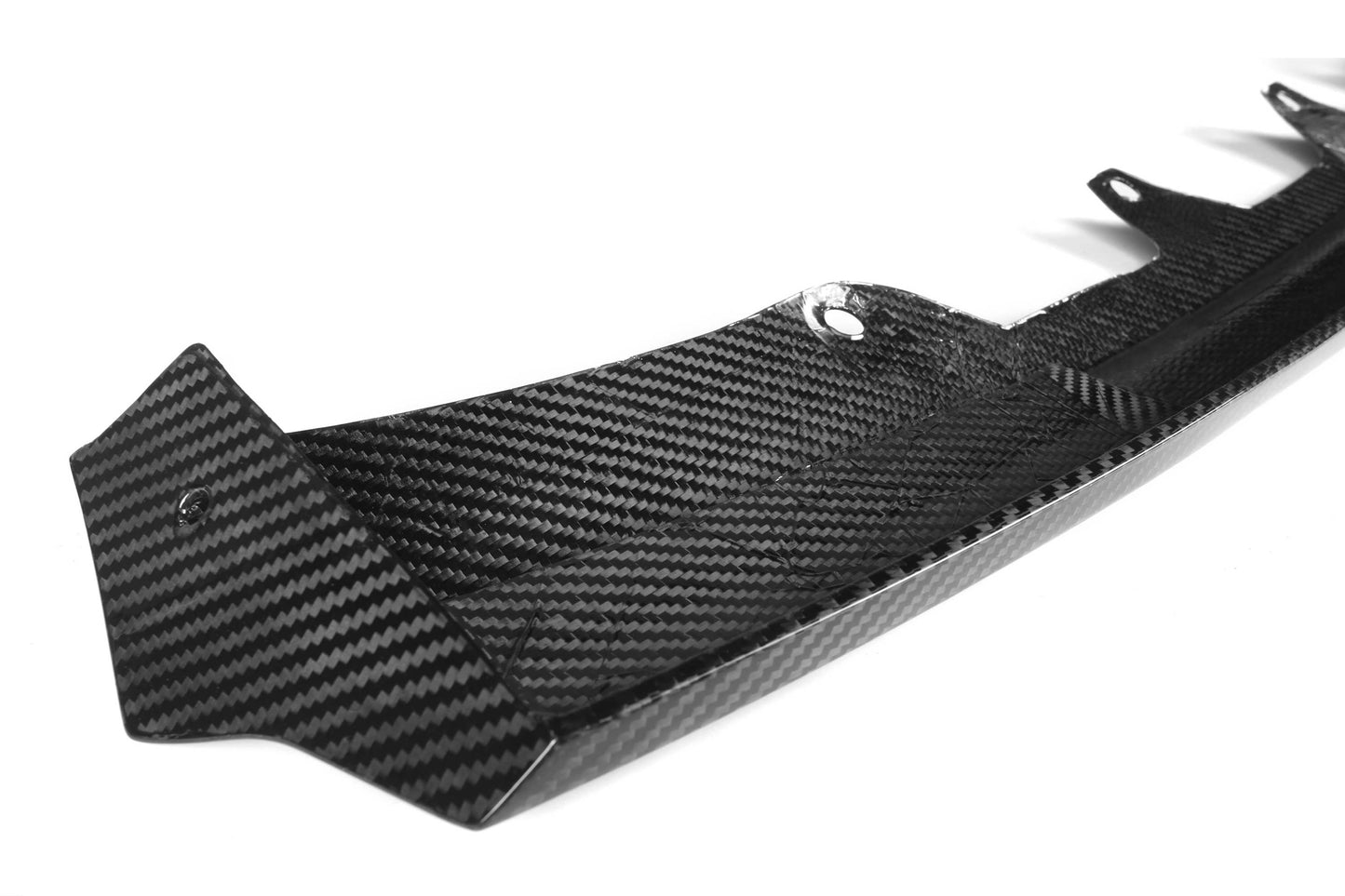 (Back side) Final product photo of V Style For BMW G80 G82 M3 M4 21+ Carbon Fiber Front Bumper Lip Spoiler Splitter