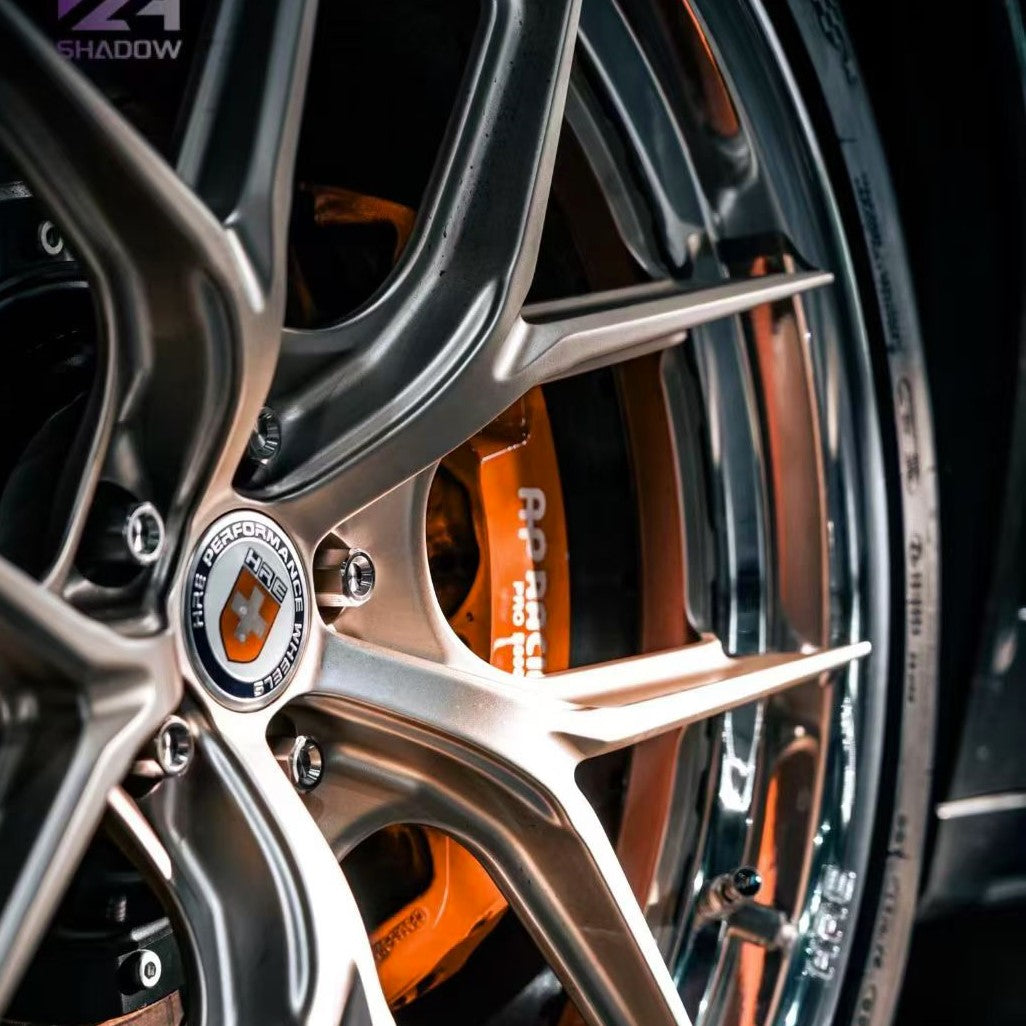 BMW X3M HRE aftermarket rims and aumotor titanium wheel lug bolts installation details