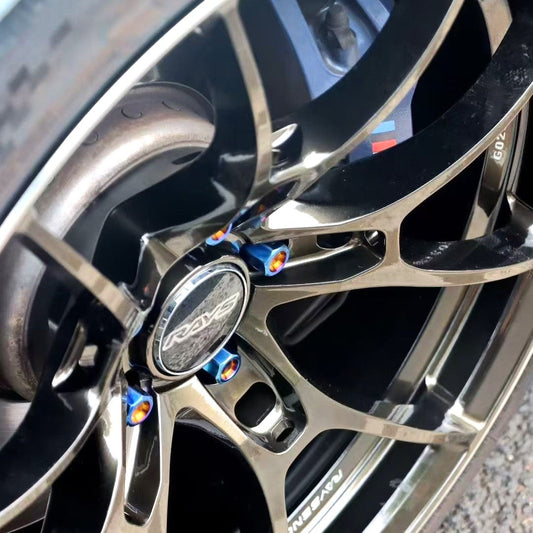 BMW M240i titanium wheel bolts front wheel details