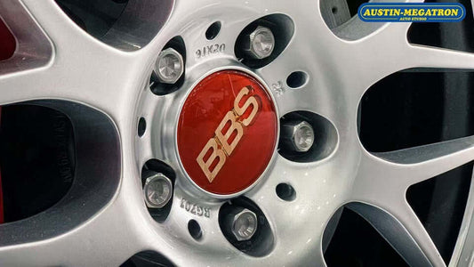 Audi A6 customer provide BBS aftermarket rims and aumotor titanium lug bolts detail image