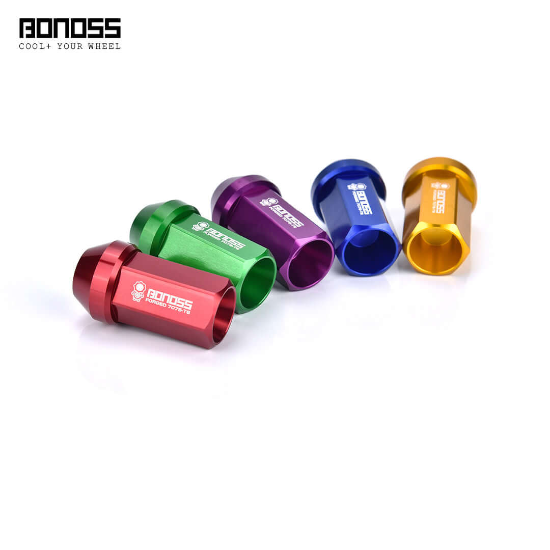 BONOSS Forged 7075-T6 Aluminum Lug Nuts – JDM Lightweight Mastery · Born for the Wangan