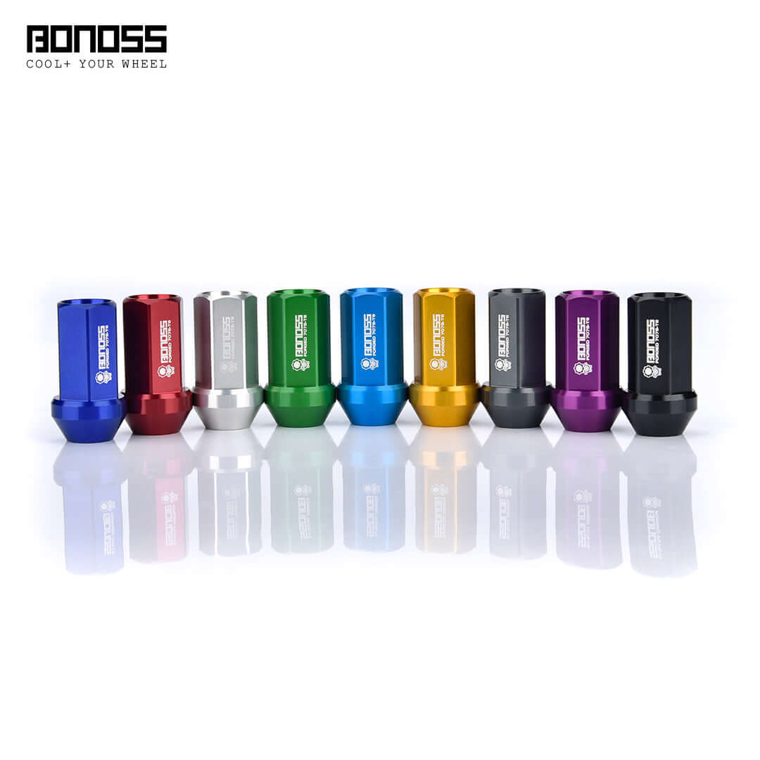 BONOSS Forged 7075-T6 Aluminum Lug Nuts – JDM Lightweight Mastery · Born for the Wangan