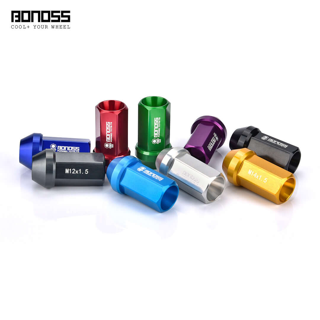 BONOSS Forged 7075-T6 Aluminum Lug Nuts – JDM Lightweight Mastery · Born for the Wangan