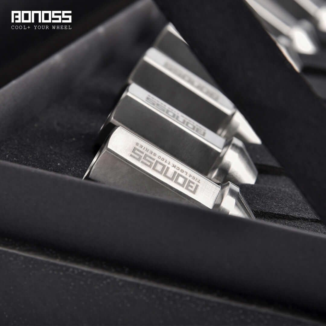 BONOSS Forged Titanium Ti-6Al-4V Lug Nuts – Lightweight, Anti-Theft, Aerospace-Grade Durability