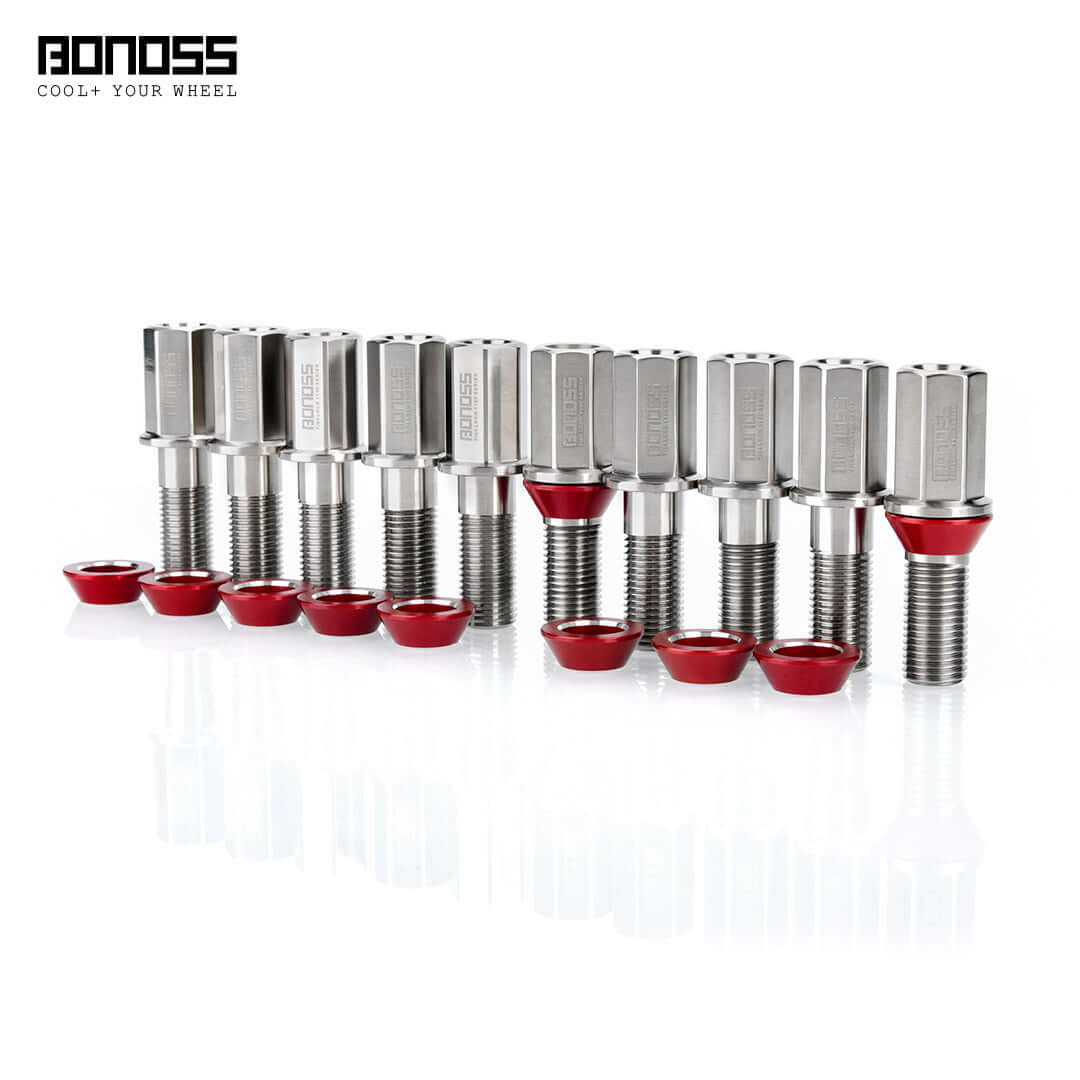 BONOSS Forged Titanium M14x1.5 Ti-6Al-4V Lug Bolts – Unrivaled Strength · Aerospace-Grade Performance