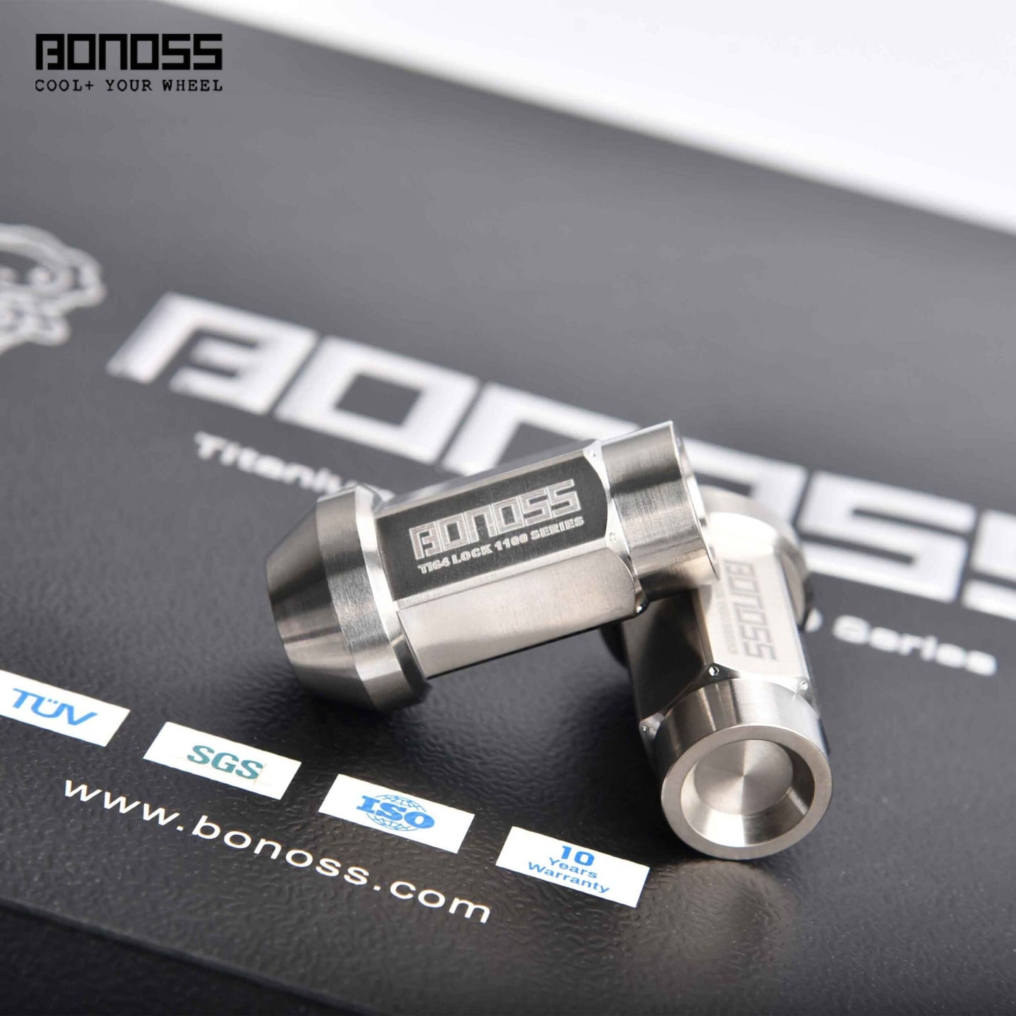 BONOSS Forged Titanium Ti-6Al-4V Lug Nuts – Lightweight, Anti-Theft, Aerospace-Grade Durability