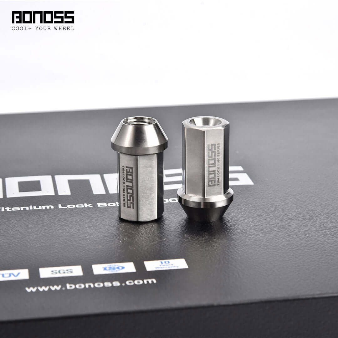 BONOSS Forged Titanium Ti-6Al-4V Lug Nuts – Lightweight, Anti-Theft, Aerospace-Grade Durability