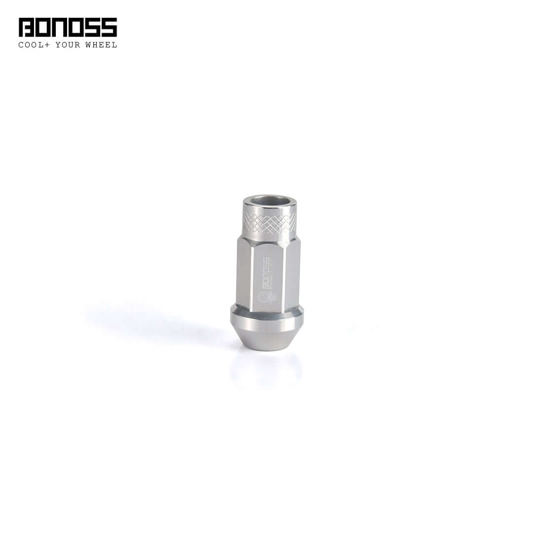 BONOSS Forged 7075-T6 Aluminum Classical Lug Nuts showcased in silver finish.