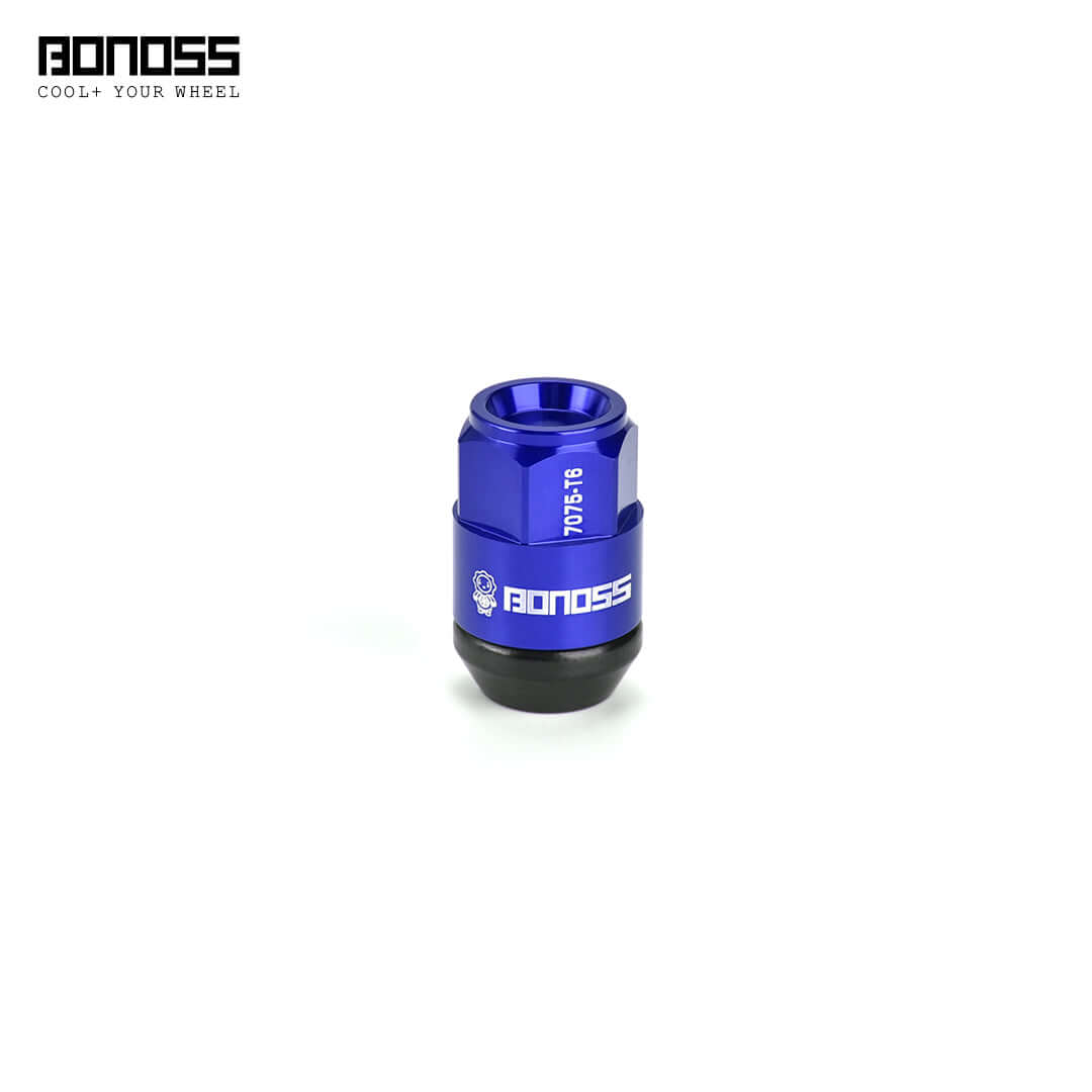 Blue wheel lock with 'BONOSS' branding on a white background