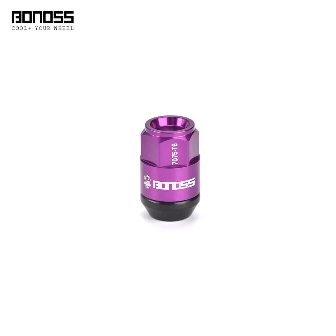 Purple wheel lock with 'BONOSS' branding on a white background