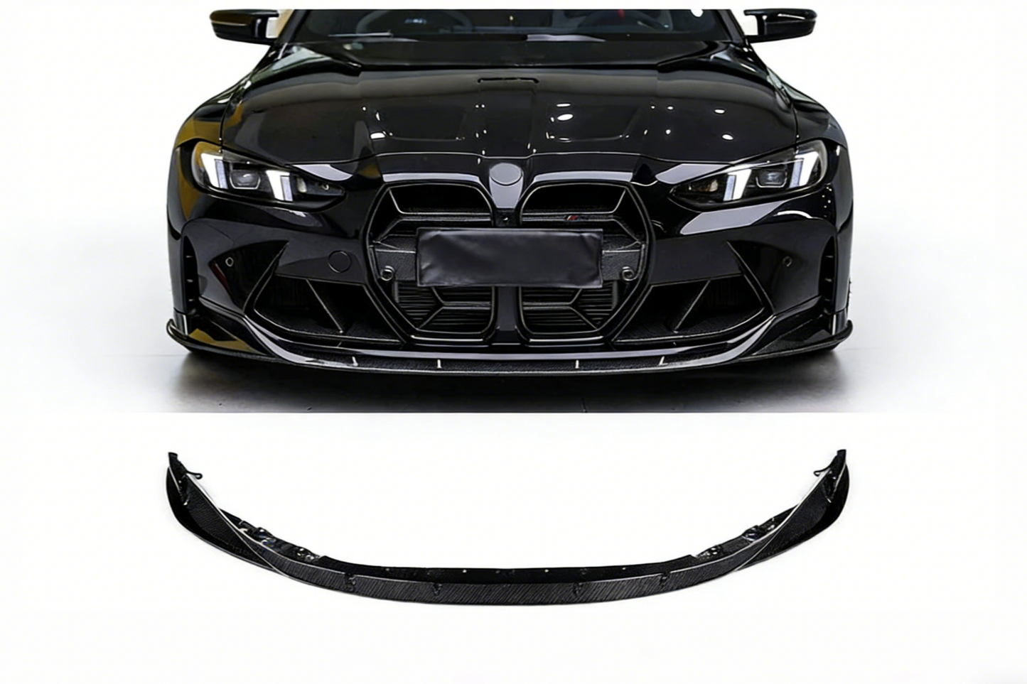 (Installation effect) Dry Carbon Fiber CT Style Front Lip for BMW M3 G80 M4 G82 G83 (2021-2026) 