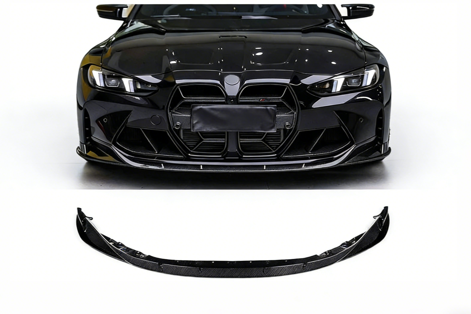 (Installation effect) Dry Carbon Fiber CT Style Front Lip for BMW M3 G80 M4 G82 G83 (2021-2026) 