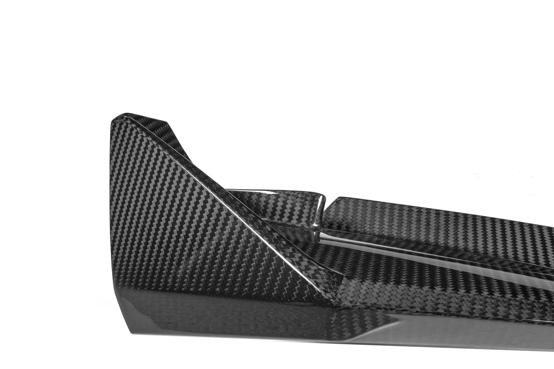 BMW Dry carbon fiber car part close-up of left front side visual effect