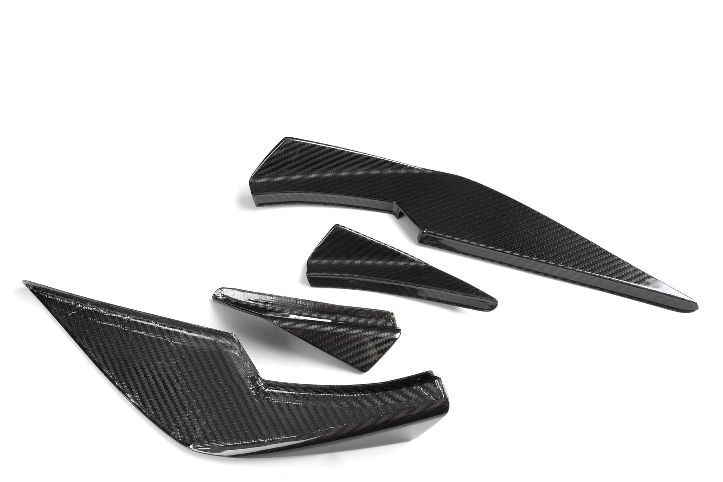 (Back Side) Dry Carbon Fiber Front Side Splitters VS Style for BMW G80 M3 G82 M4(2021-2026)