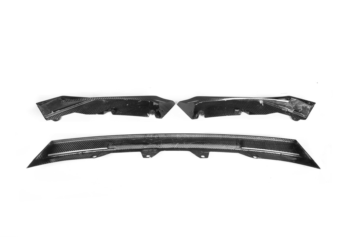(Back side) Final product photo of V Style For BMW G80 G82 M3 M4 21+ Carbon Fiber Front Bumper Lip Spoiler Splitter
