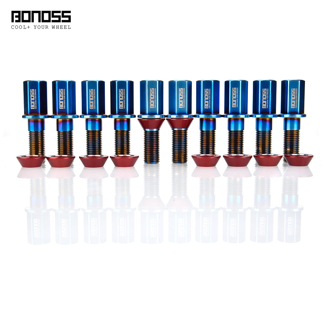 BONOSS Forged Titanium M14x1.5 Wheel Lug Bolts Aumotor in Australia blue color